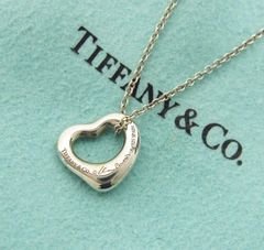 TIFFANY&Co. ティファニー オープンハート ネックレス Ag925 SPAIN エルサペレッティ シルバー LF0001-0507-3
