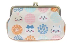 【中古】バッグ ちいかわ(ベージュ) 畳刺繍がま口ポーチ「ちいかわ なんか小さくてかわいいやつ」