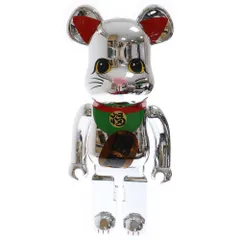 MEDICOM TOY (メディコムトイ) BE@RBRICK 招き猫 銀メッキ 開運招福 1000% ベアブリック フィギュア 人形 シルバーのサムネイル