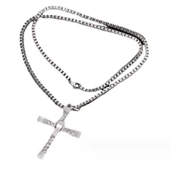 [ドナリー] 男女兼用 ネックレス ベネチアン チェーン 十字架 クロス アクセサリー リング シンプル レディース メンズ (シルバー) [シルバー]