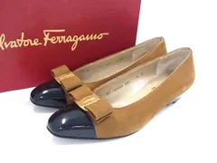 Salvatore Ferragamo フェラガモ ヴァラリボン ヌバック パンプス 表記サイズ 5 (約22.5cm) 靴 シューズ ブラウン系 DH8111