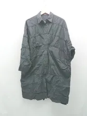 ◇ ITEMS URBAN RESEARCH フロントボタン 大人カジュアル 長袖 ロング丈 ワンピース 表記なし ブラック レディース E  【1309250042075】