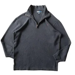 ■古着 Polo by Ralph Lauren ポロバイラルフローレン ヘビーウェイト ハーフジップ スウェット LT【J1106】