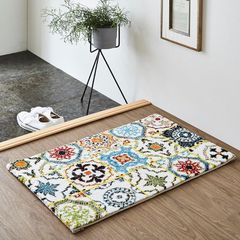 イケヒコ 玄関 選べる マット ラグ ウィルトン 単品 ダンテ アイボリー 約50×80cm 厚み 約15mm トルコ製 へたりにくい 耐久性 弾力性 抗菌防臭 消臭 アラベスク模様 エレガント 洗濯不可 おしゃれ ふわふわ #1310960011701 0