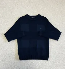 FRED PERRY(フレッドペリー) ラウンドネック ニット ネイビー