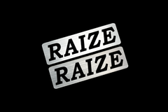 EE-536-2 RAIZE 銀黒 アクリル2層 ステッカー トヨタ ライズ カスタム 前期 後期 モデリスタ 2枚1セット