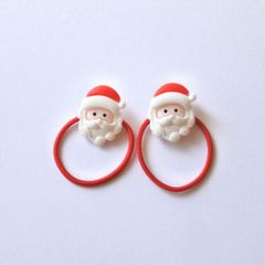 ヘアゴム2個セット【クリスマス：サンタクロース】