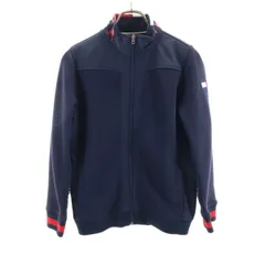 トミーヒルフィガー 長袖 ジップジャケット 45640 ネイビー TOMMY HILFIGER 裏起毛 リブ キッズ 古着 【240309】