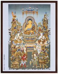 チベット密教 1点物 》 手描き 曼荼羅 タンカ 六道輪廻 仏教 密教