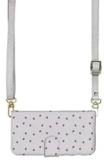 iPhone 16 Pro ケース 手帳型 アイフォン16プロ スマホケース スマホショルダー レザー ストラップ 量産型 ハート はーと おしゃれ ピンク シンプル 調節可能 130cm  カラー03