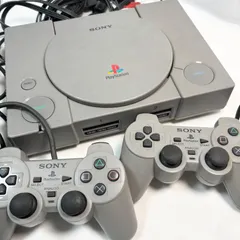 【送料無料】PlayStation/プレステ/本体/コントローラー2機/アダプター等/ゲーム本体/ソフトつき/動作未確認/ジャンク品扱い/中古品