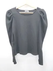 ◇ INGNI イング リブニット パフスリーブ 長袖 カットソー サイズM ブラック レディース P  【1407260007500】