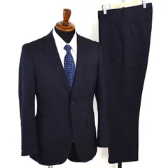 オリヒカ 2つボタン シングルスーツ S A4 ダークネイビー ノータック 極 定番 人気 通勤 営業 1M921659 夏物 春夏 薄手  5XF103 【送料無料】【中古】【メンズビジネス】202505