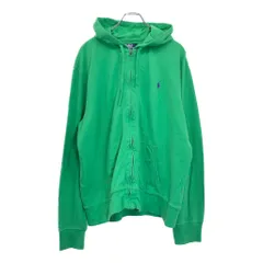 Polo by Ralph Lauren ポロ ラルフローレン フルジップ パーカー グリーン(メンズ XL)中古 古着 v2224