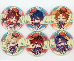 【中古】バッジ・ピンズ [単品] 集合 描きおろしちびキャラ缶バッジ6個セット 「Switchソフト 燃えよ! 乙女道士 ～華遊恋語～ スペシャルステラセット」 同梱特典