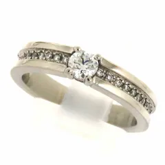Pt900 ダイヤ ファッションリング D0.222ct D0.19ct 11号 【公式通販】