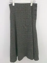 ◇ Dessin デッサン チェック 膝下丈 フレア スカート サイズ1 グレー系 マルチ レディース P  【1302220004127】