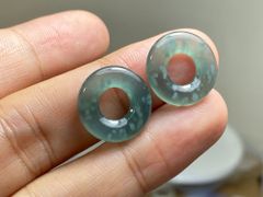 RS11-63 極品 高氷種 薄青緑 玉壁 平安守り ドグアテマラ産 A貨 本翡翠 ルース