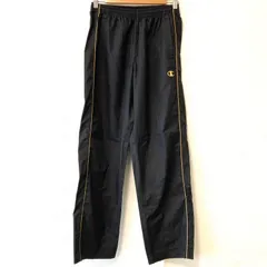 アクティブシーンに！【Champion】チャンピオン ウィンドブレーカー ジャージ トラックパンツ ロング トレーニングウェア トラック 運動 ランニング ジョギング ジム 練習 長ズボン ブラック 黒 メンズ 男性 サイズO／M10445UU
