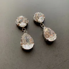 【新着商品】ドロップイヤリング／スワロフスキー クリスタル ジュエリー