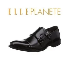 エル プラネット メンズ ビジネスシューズ ダブル ベルト モンクストラップ ブラック 制菌 消臭 速乾 ELLE PLANET 2067のサムネイル