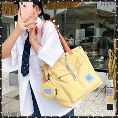 トートバッグ 大容量 巾着ナイロンバッグレディース お洒落ロゴマザーズバッグ カジュアル A4 肩掛けバッグ 大きめ 軽量通勤通学カバン コインケース付き 韓国ナイロントート 黒 2WAY巾着トート ビックトート可愛い