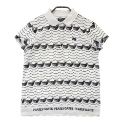 サイズ：1 PEARLY GATES パーリーゲイツ  半袖ポロシャツ クジラ 総柄 ホワイト系 [240101340208] ゴルフウェア レディース ストスト