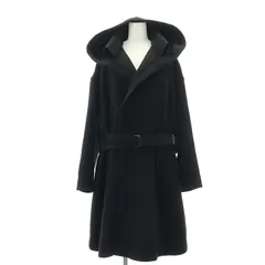 ヨウジヤマモト YOHJI YAMAMOTO プリュスノアール +NOIR インサイドフーデットコート アウター ウール ミドル丈 ベルト付き 1 黒 ブラック NR-C09-101 /MI ■OSのサムネイル