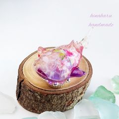ジンベエザメ＊海レジンアート(桜＊サンセット＊パープル)