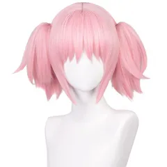 鹿目まどか LAOBAO コスプレ ウィッグ 鹿目まどか ツインテール ピンク かつら カツラ 耐熱 変装用ウィッグ コスチューム小物 パーティー お祭り ハロウィン 仮装 cosplay wig (鹿目まどか)
