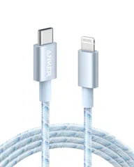 Anker 高耐久ナイロン USB-C & ライトニングケーブル MFi認証 USB PD対応 iPhone 13 / 13 Pro / 12 / SE(第3世代) 各種対応 (1.8m ブルーホワイト)