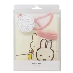 【メール便】ミッフィー ベビー用品 ベビーセット ビブ＆ソックス ジュース ディックブルーナ スモールプラネット プレゼント ギフト スタイ＆赤ちゃん用靴下 絵本キャラクター グッズ 