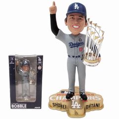 【新品 未使用】大谷翔平選手 ドジャース 2024 ワールド シリーズ チャンピオン ボブルヘッド グレー世界限定2024個 シリアルナンバー入り日本未発売