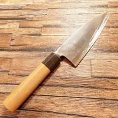 菊秀　本鍛錬　極上　出刃　180mm 包丁　6寸　白鋼　和包丁　堺打刃物 菊秀 本鍛錬 極上 出刃 180mm 包丁 6寸 白鋼 和包丁 堺打刃物 - メルカリ