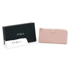 フルラ FURLA バビロン ロングウォレット レザー 長財布 L字ファスナー レディース ピンク 中古 map07018