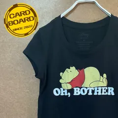 USA輸入古着 くまのプーさんWinnie the Pooh ディズニーDisney 半袖Tシャツ 黒M