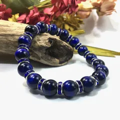 ブルータイガーアイ パワーストーン ブレスレット 10mm （ダークブルー）メンズ・レディース　男性・女性　数珠ブレス　開運 [25]　