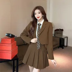 ☆ ブラウン ☆ Mサイズ ☆ 卒業式 スーツ 女の子 4点セット pmysuit5 卒業式 スーツ 女の子 ブレザー ジャケット プリーツスカート 制服 学生服 上衣 スクール フォーマルスーツ レディース 中高生 ジュニア 受験 シンプル 発表会 結婚式