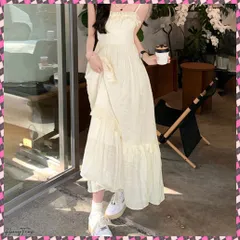 送料無料 キャミワンピース ティアードワンピロング 韓国風ミモレワンピースきれいめ ノースリーブフリルワンピース 大人可愛いフレアワンピースおしゃれ 着やせワンピ体型カバー 涼しいワンピース夏 リゾート旅行ワンピ ロングワンピース春