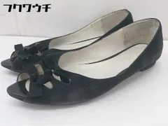 ◇ Odette e Odile UNITED ARROWS オープントゥ パンプス シューズ サイズ24 1/2 ブラック レディース 【中古】 【1105180002420】のサムネイル