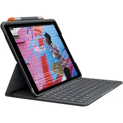 ロジクール iPad 10.2 インチ 対応 第9世代 第8世代 第7世代 キーボード iK1055BK グラファイト SLIM FOLIO 薄型 Bluetooth キーボード一体型 ケース 国内正規品(中古品)