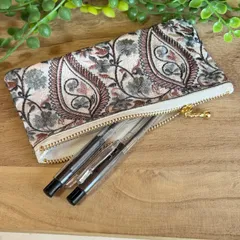 刺繍リボン ハンドメイド ポーチ リップポーチ コスメポーチ ギフト ハンドメイド ペンケース