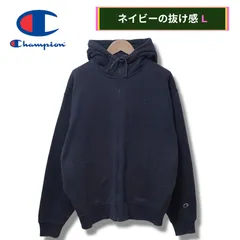 チャンピオン ジップパーカー L ネイビー 00s Champion ワンポイント ロゴ刺繍 ハイネック ストリート Y2K オーバーサイズ ゆるだぼ スポーツミックス フーディー ジップアップパーカー パーカー フーディ 古着 E6012