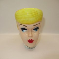 90's 1994 Barbie ceramic face mug tumbler vintage face figure doll plush toy