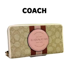 【COACH】コーチコーチ 長財布 財布 キャンバス シグネチャー デンプシー レディース ラウンドファスナー