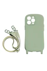 iFace Hang and iPhone 13 Pro ケース シリコンハード/ショルダーストラップ セット (ライトカーキ) 【アイフェイス アイフォン13プロ 用 カバー ショルダー 】 [ライトカーキ] [iPhone 13 Pro]