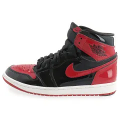 NIKE (ナイキ) AIR JORDAN 1 HIGH OG PATENT BRED エアジョーダン1 ハイカットスニーカー パテント ブレッド ブラック/レッド US9.5/27.5cm 555088-063