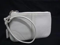 ■極美品■ COACH コーチ レザー アクセサリーポーチ マルチポーチ マルチケース 小物入れ レディース アイボリー系 DH9564