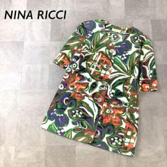 フランス製 NINA RICCI 総柄 シルクブラウス シャツ 絹100% | Mercari
