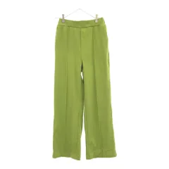 ニコアンド テーパードパンツ L グリーン系 niko and... センタープレス ハイウエスト レディース